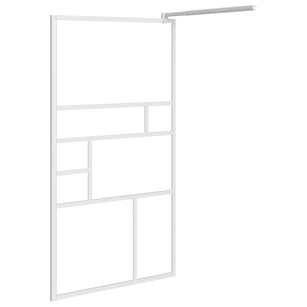 Divisória de chuveiro 115x195 cm vidro ESG branco