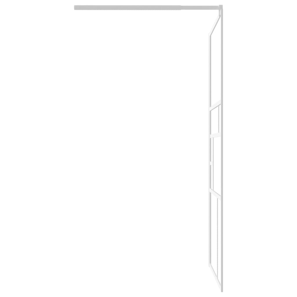 Divisória de chuveiro 115x195 cm vidro ESG branco