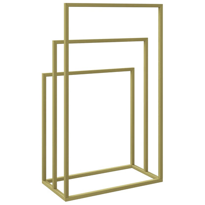 Toalheiro de pé 48x24x79 cm ferro dourado