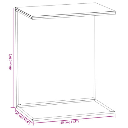 Mesa de apoio 55x35x66 cm derivados de madeira branco