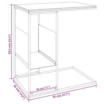 Mesa de apoio 55x36x59,5 cm derivados de madeira branco