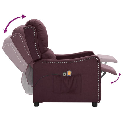 Poltrona de massagens elétrica tecido roxo