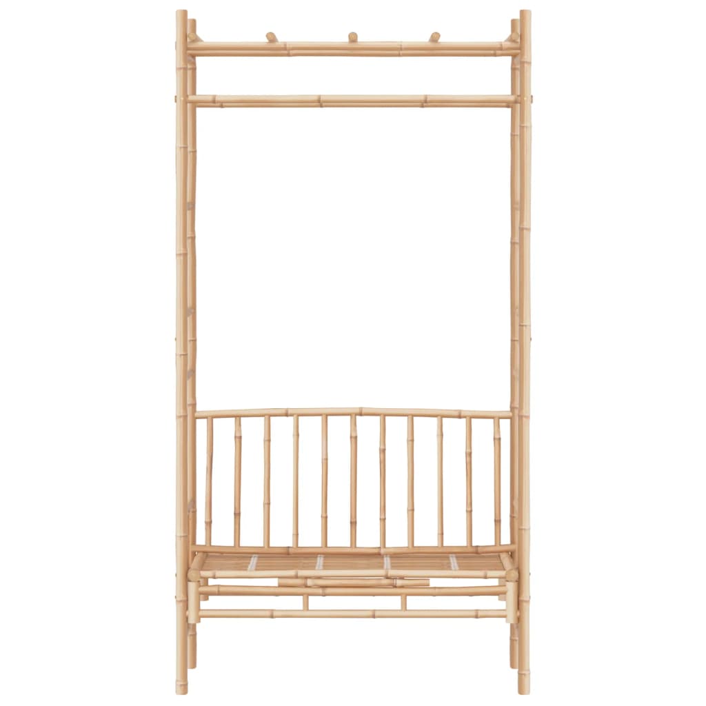 Banco de jardim com pérgola 116 cm bambu