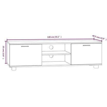 Móvel de TV 140x40,5x35 cm derivados de madeira branco