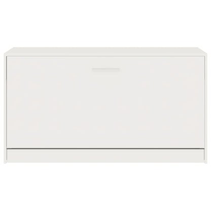 Banco sapateira 80x24x45 cm derivados madeira branco brilhante