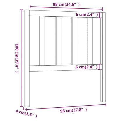 Cabeceira de cama 96x4x100 cm pinho maciço