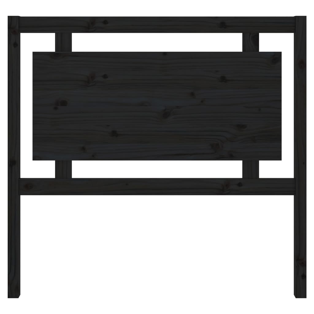 Cabeceira de cama 105,5x4x100 cm pinho maciço preto