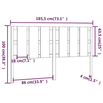 Cabeceira de cama 185,5x4x100 cm pinho maciço castanho mel