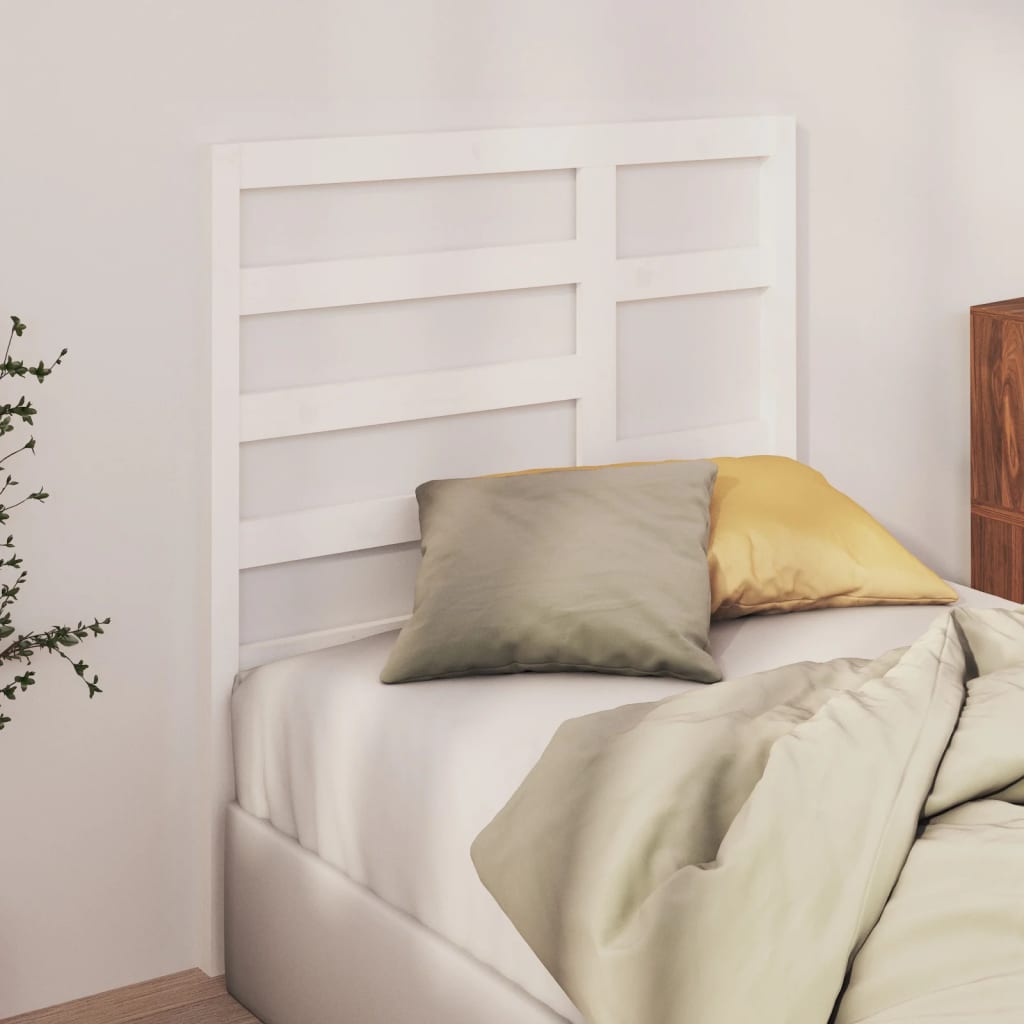 Cabeceira de cama 81x4x104 cm pinho maciço branco