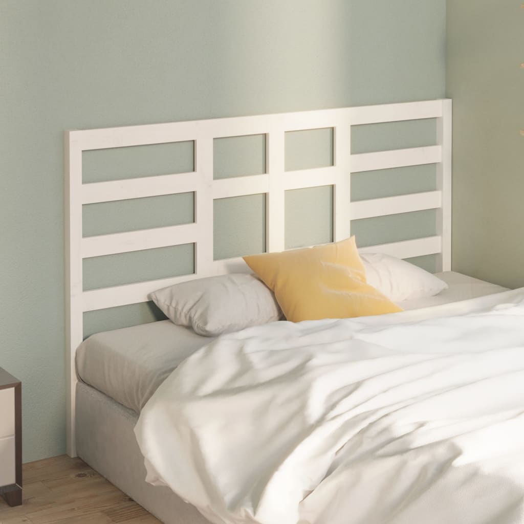 Cabeceira de cama 126x4x104 cm pinho maciço branco