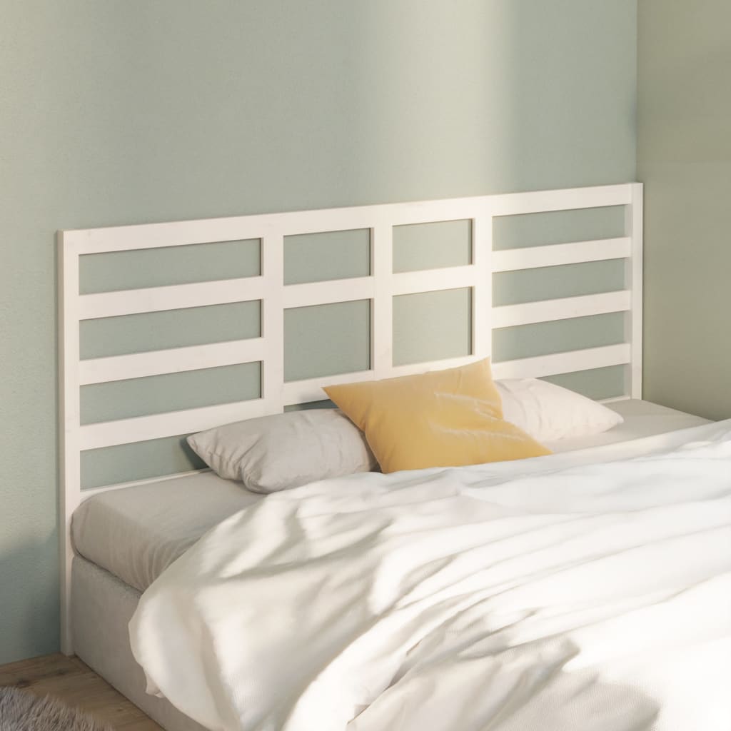 Cabeceira de cama 206x4x104 cm pinho maciço branco