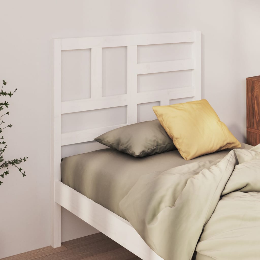 Cabeceira de cama 81x4x104 cm pinho maciço branco