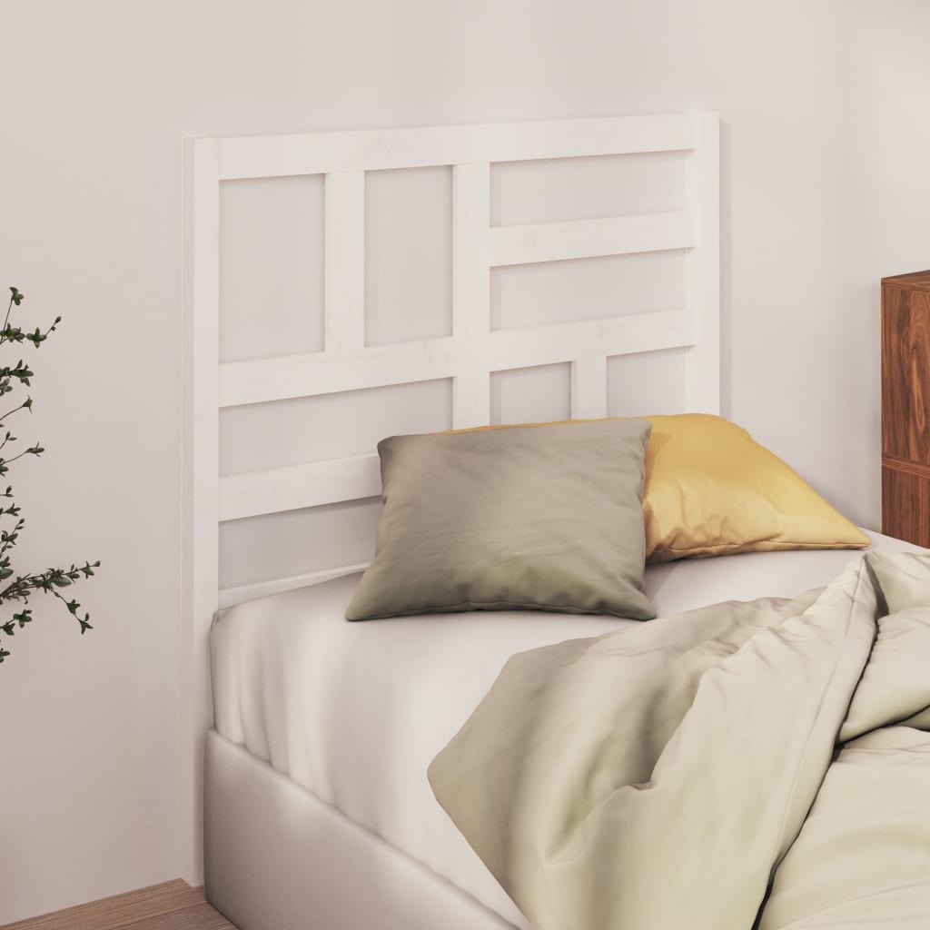 Cabeceira de cama 96x4x104 cm pinho maciço branco