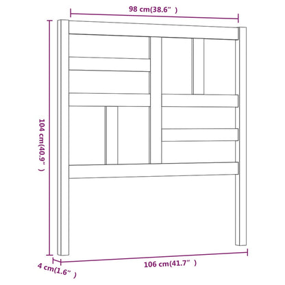 Cabeceira de cama 106x4x104 cm pinho maciço castanho mel