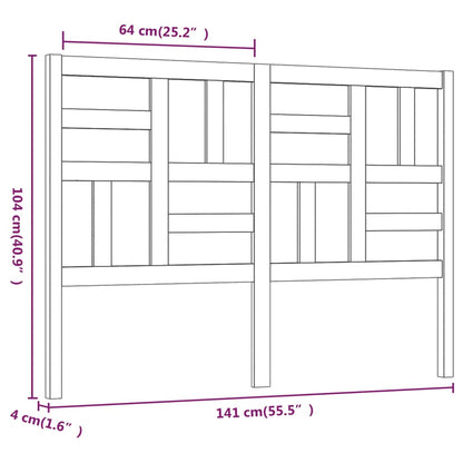 Cabeceira de cama 141x4x104 cm pinho maciço
