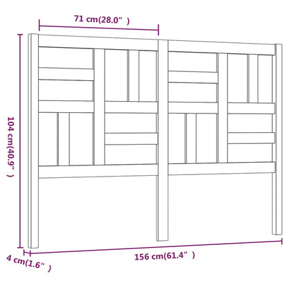 Cabeceira de cama 156x4x104 cm pinho maciço