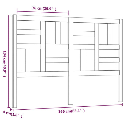 Cabeceira de cama 166x4x104 cm pinho maciço branco