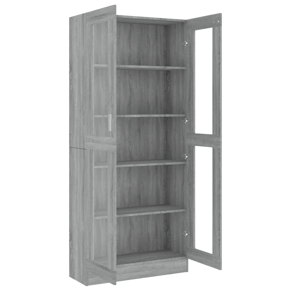 Vitrine Real de 185 cm - Cinzento - Design Moderno