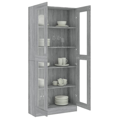 Vitrine Real de 185 cm - Cinzento - Design Moderno