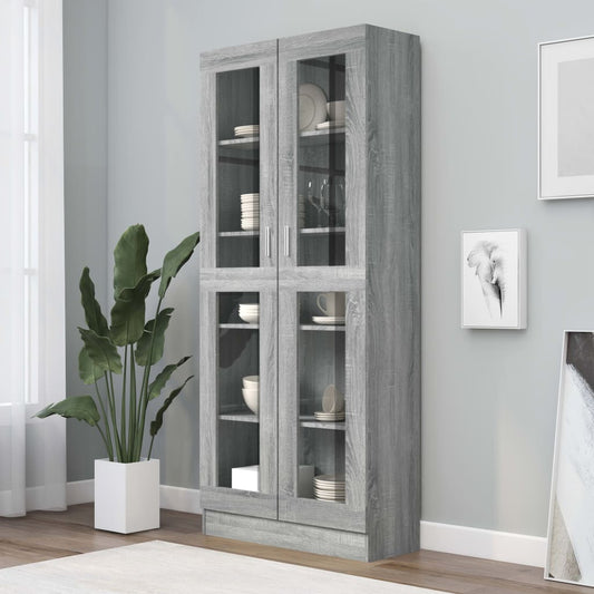 Vitrine Real de 185 cm - Cinzento - Design Moderno