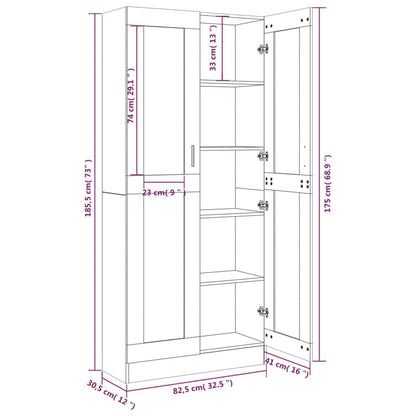 Vitrine Real de 185 cm - Nogueira - Design Moderno