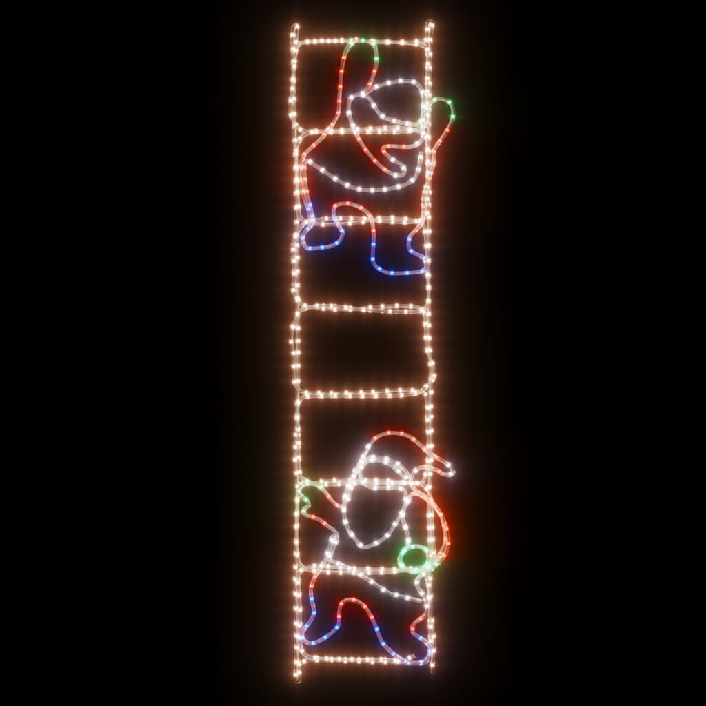 Pai Natal a Subir Escada para Exterior de 200cm com 552 luzes LED