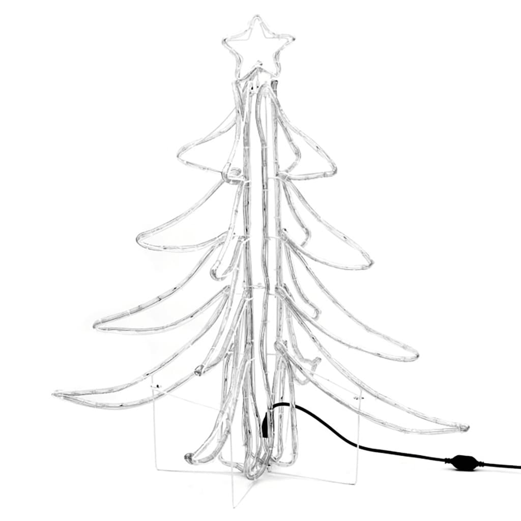 Árvore de Natal dobrável c/ LEDs 87x87x93 cm branco quente