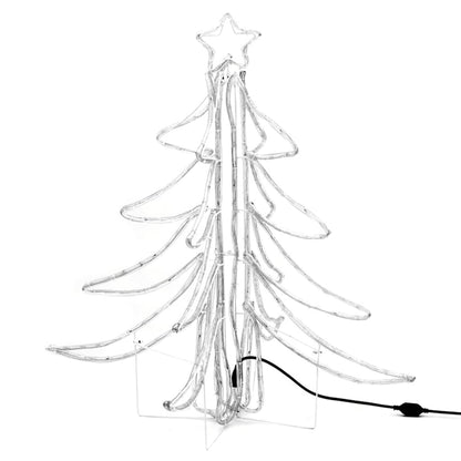 Árvore de Natal dobrável c/ LEDs 87x87x93 cm branco quente