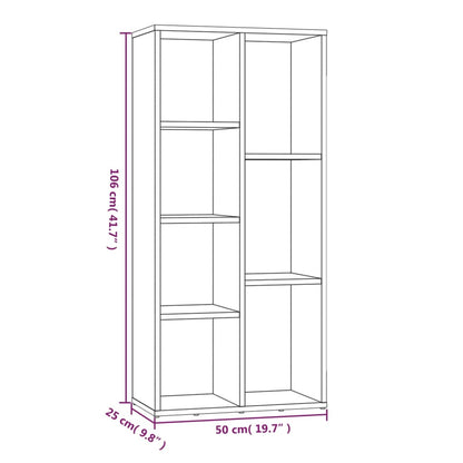 Estante 50x25x106 cm cinzento sonoma