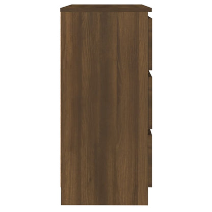 Cómoda Paris - Com 3 Gavetas - Cor Castanho - 60x35x76 cm - Derivados de Madeira