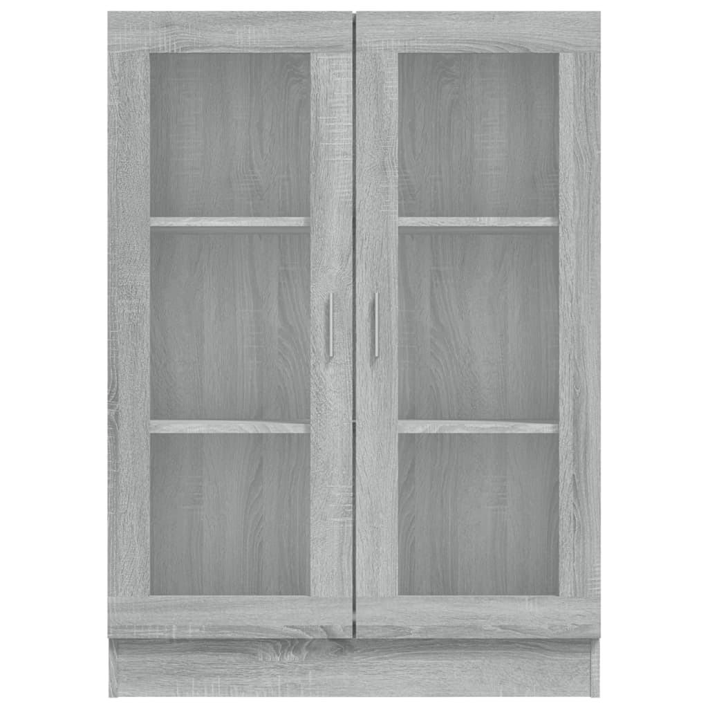 Vitrine 82,5x30,5x115 cm derivados de madeira cinzento sonoma