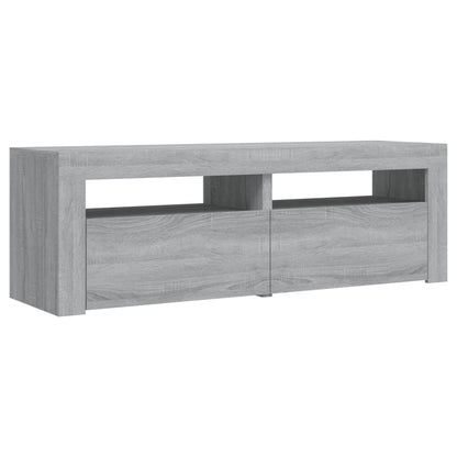 Móvel de TV Benita - Cor Cinzento Sonoma - Com Luzes LED - 120x35x40 cm - Design Moderno