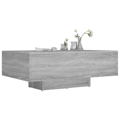 Mesa de centro 85x55x31 cm derivados de madeira cinzento sonoma