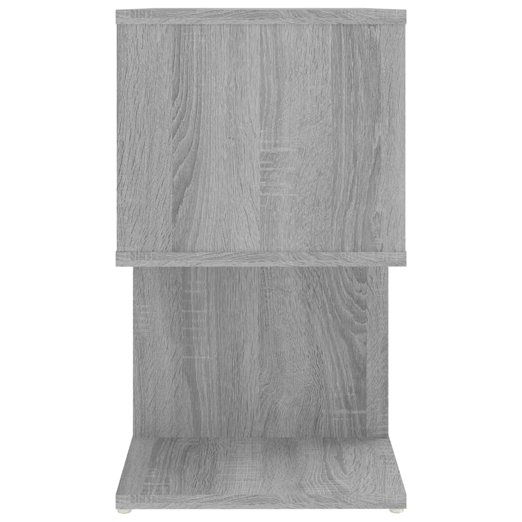 Mesa cabeceira 2pcs 50x30x51,5cm deriv. madeira cinzento sonoma