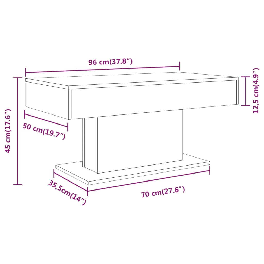 Mesa de Centro Serra - Nogueira - Design Nórdico