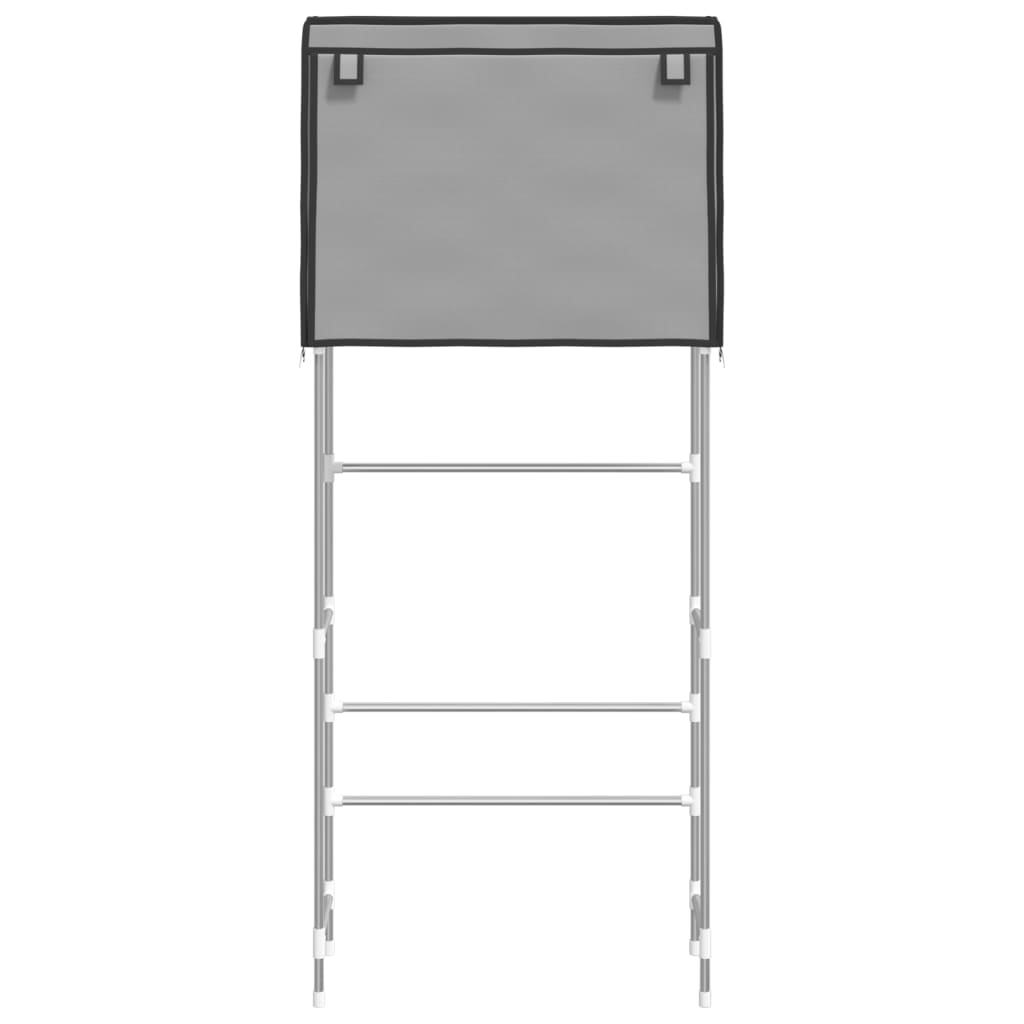 Estante máquina lavar roupa 71x29,5x170,5cm 2 prat. ferro cinza