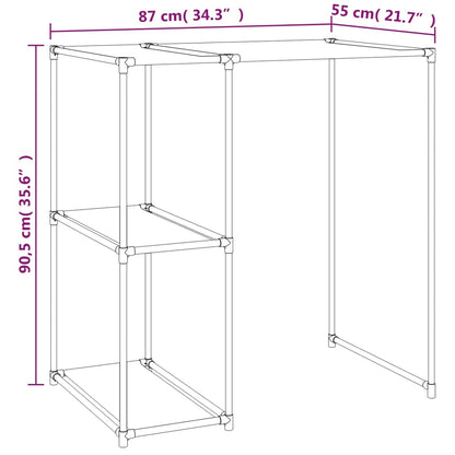 Estante arrumação p/ máquina lavar roupa 87x55x90,5 ferro creme