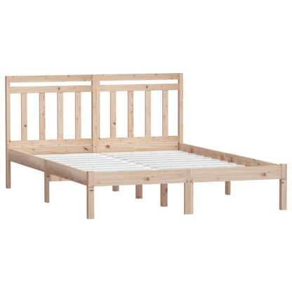 Estrutura de cama casal 135x190 cm madeira maciça