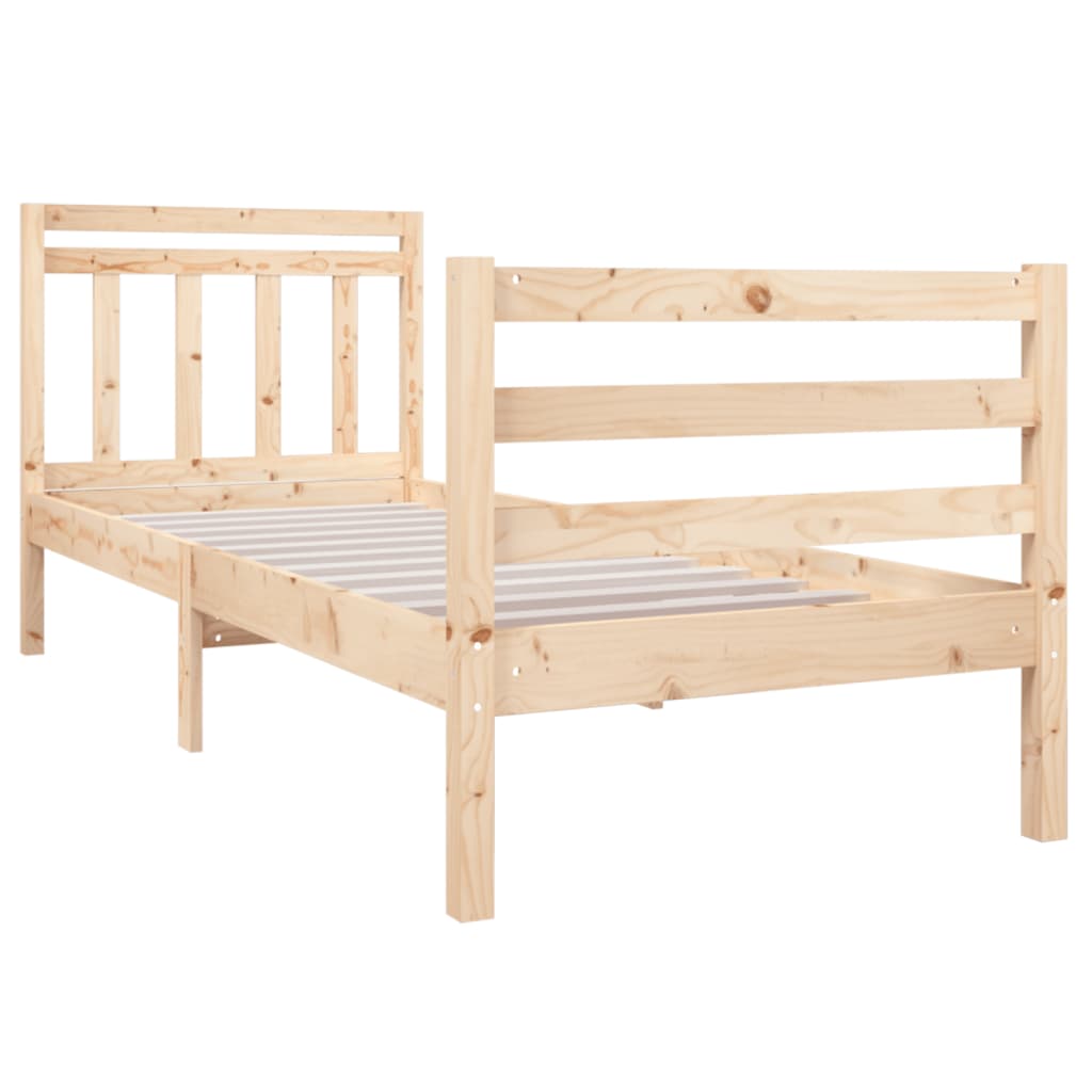 Estrutura de cama pequena solteiro 75x190 cm madeira maciça