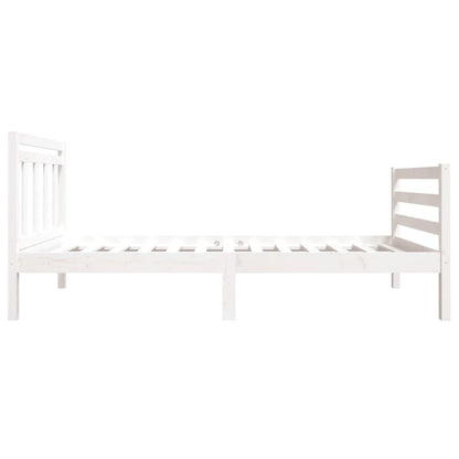 Estrutura cama pequena solteiro 75x190 cm madeira maciça branco