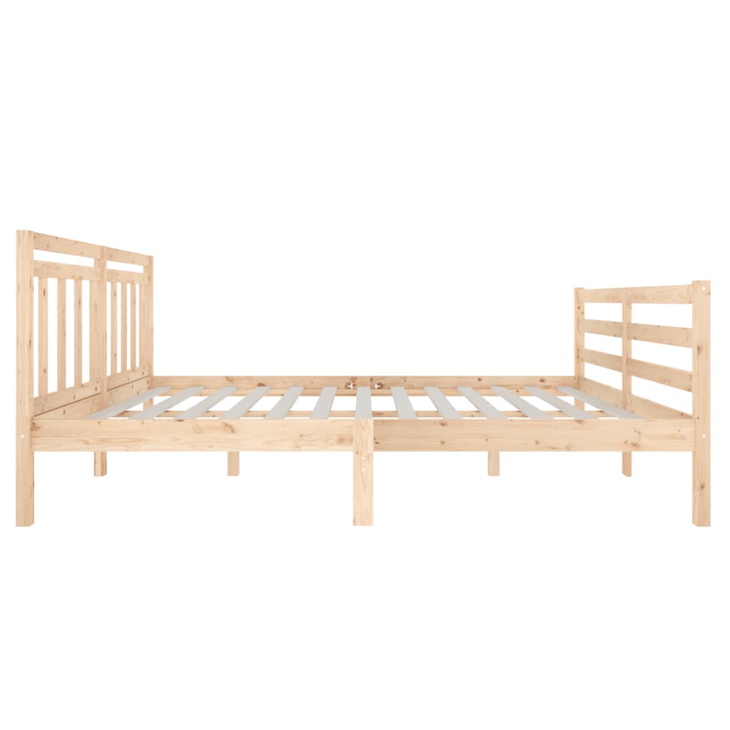 Estrutura de cama casal 135x190 cm madeira maciça