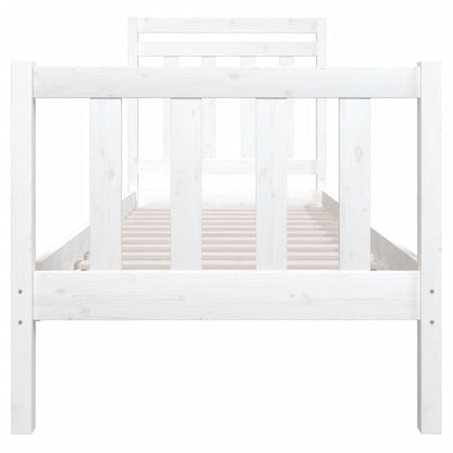 Estrutura cama pequena solteiro 75x190 cm madeira maciça branco