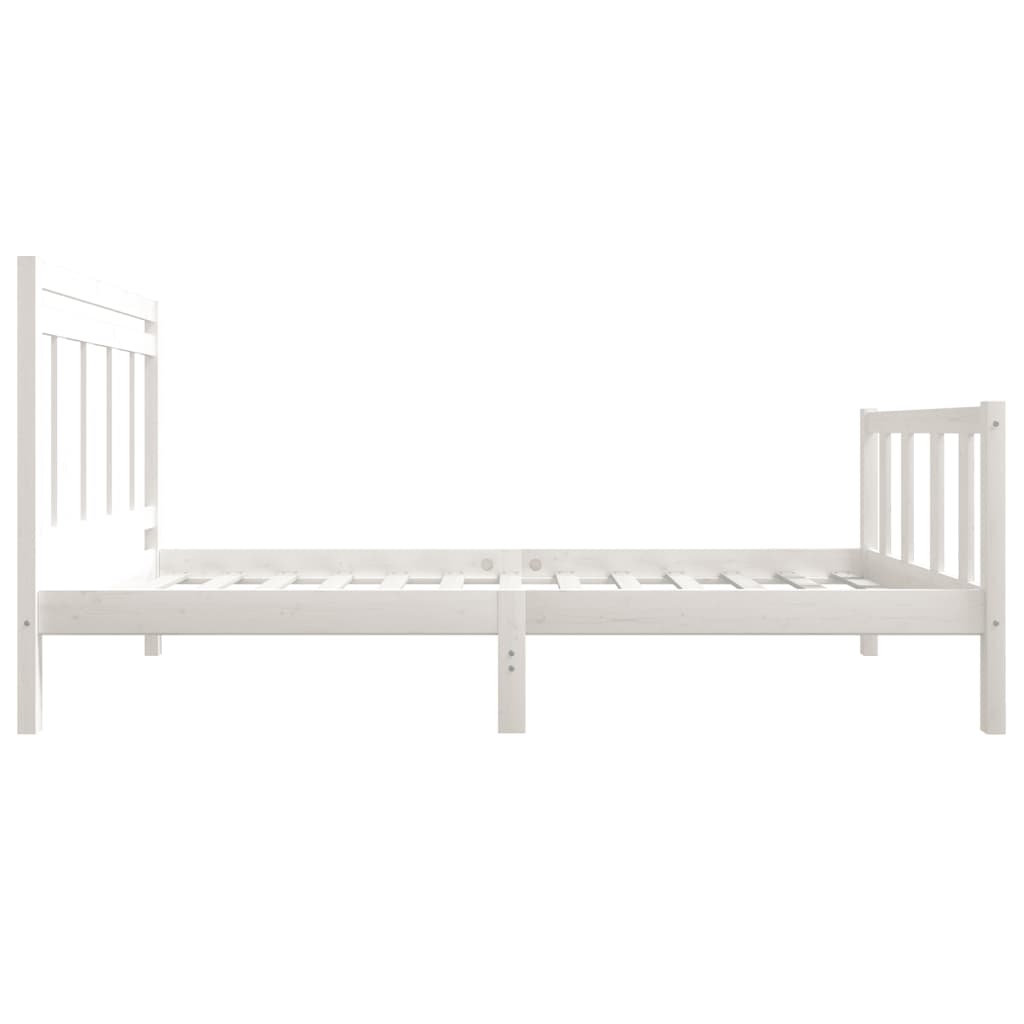 Estrutura cama pequena solteiro 75x190 cm madeira maciça branco