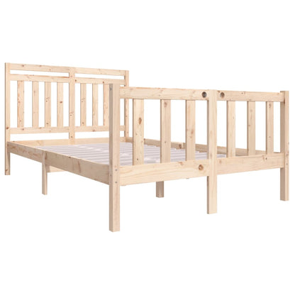 Estrutura de cama pequena casal 120x190 cm pinho maciço