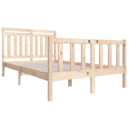 Estrutura de cama casal 135x190 cm madeira maciça