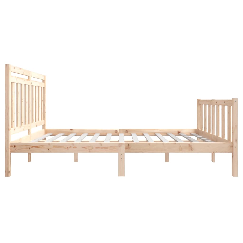 Estrutura de cama casal 135x190 cm madeira maciça