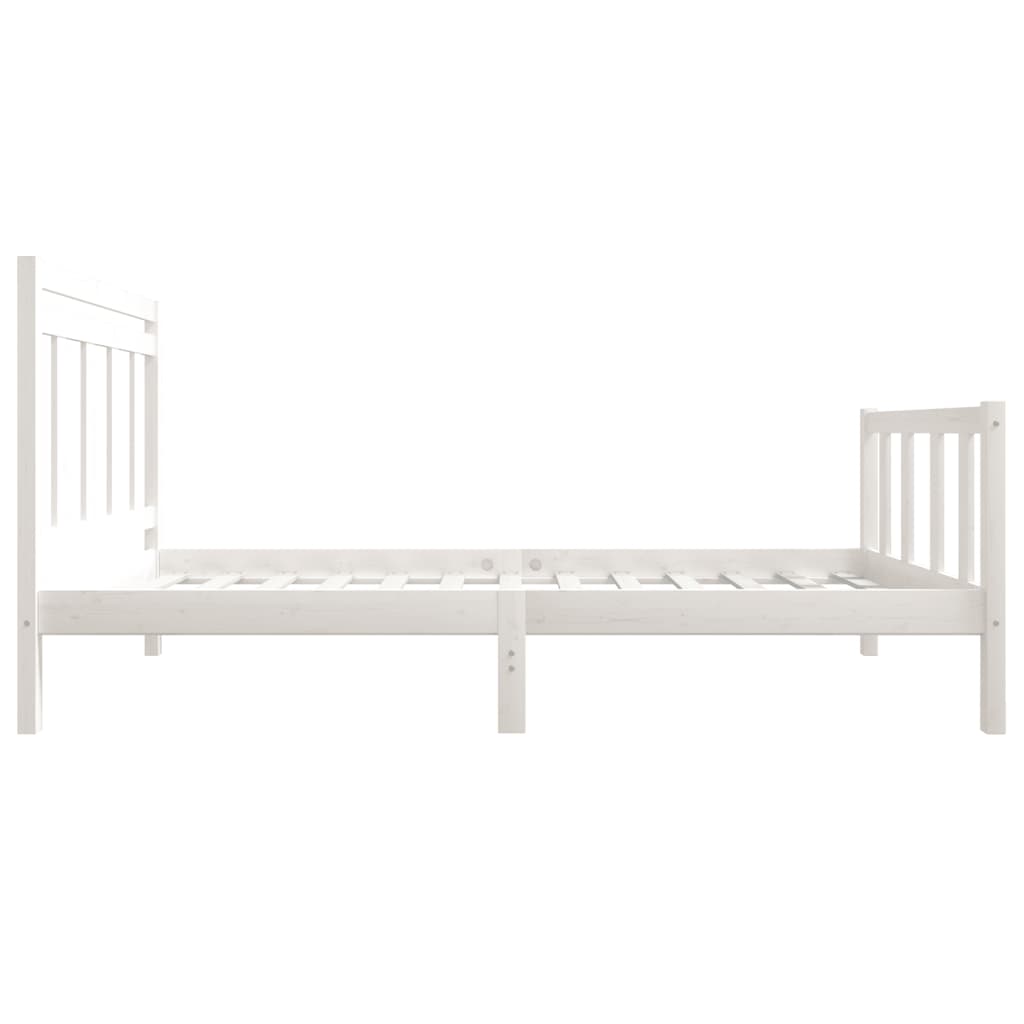 Estrutura de cama 100x200 cm madeira maciça branco