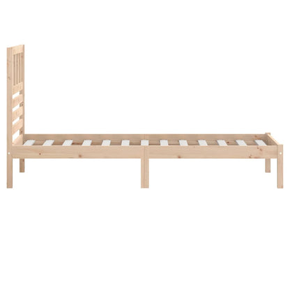 Estrutura de cama de solteiro pequena 75x190 cm pinho maciço