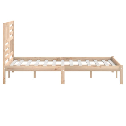 Estrutura de cama de casal 135x190 cm pinho maciço