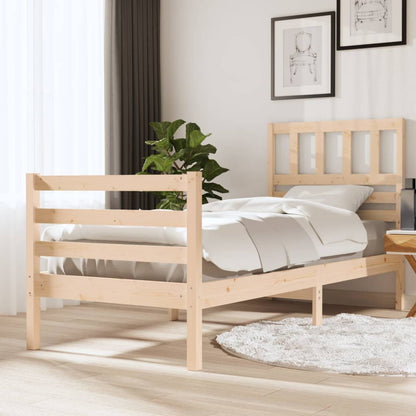 Estrutura de cama solteiro 90x190 cm madeira maciça